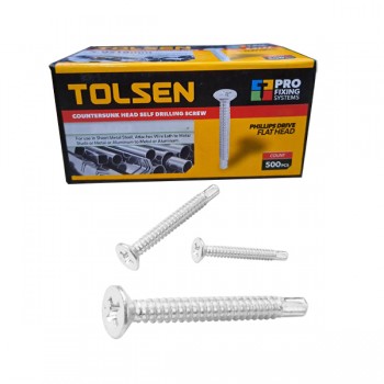 Hộp 250 vít tự khoan sắt đầu bằng 4.8x50mm Tolsen 54183
