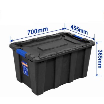 Hộp nhựa lưu trữ đen 55L Wadfow WTB3355