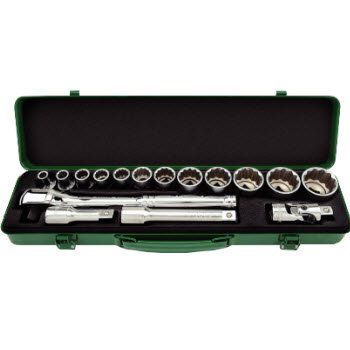 Hộp tuýp bông bóng 1/2" 16 món Toptul GCAD1602