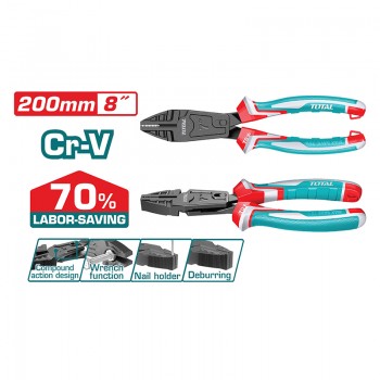 Kìm Răng Trợ Lực Tác Động Kép 8" 200mm Total THTC510808