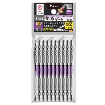 Vỉ 10 mũi vít 2 đầu Anex ARTS-14M+2x110