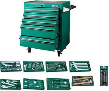 Tủ dụng cụ & các bộ khay 98 chi tiết Sata 09916