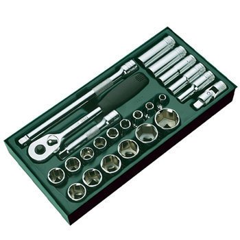1/2" Bộ khay đầu tuýp 25 chi tiết (hệ inch) Sata 09921
