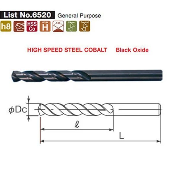 10mm Mũi khoan inox Nachi L6520-100