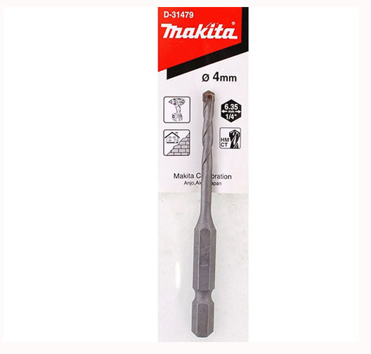 4mm Mũi khoan bê tông chuôi lục giác 1/4" Makita D-31479