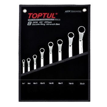 Bộ  cờ lê 2 đầu vòng 45 độ 8 món Toptul GPAH0804