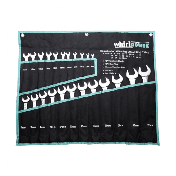 Bộ cờ lê vòng miệng 23 chi tiết Whirl Power 124-TV01 0223 / 1242-1 K23