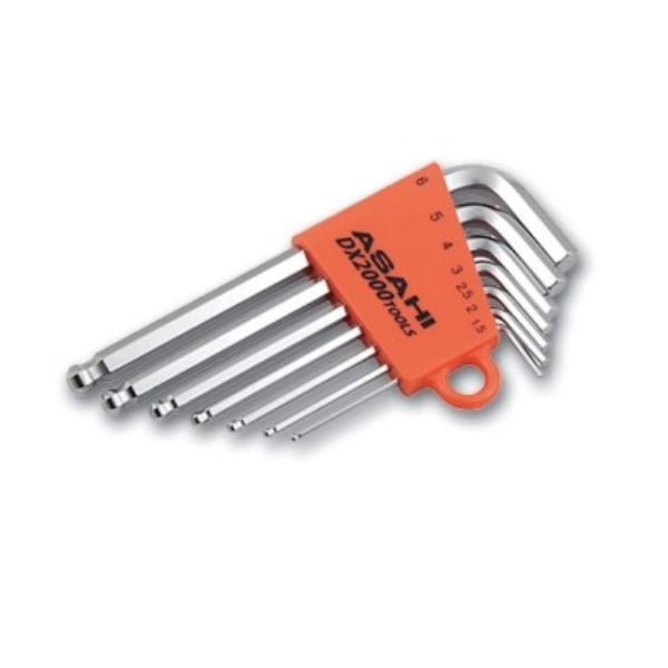 Bộ lục giác bi loại ngắn 1.5-6mm ASAHI AZS0710