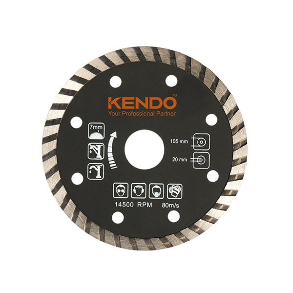 Đá cắt kim cương vành Turbo 105×20/16mm Kendo 61211012