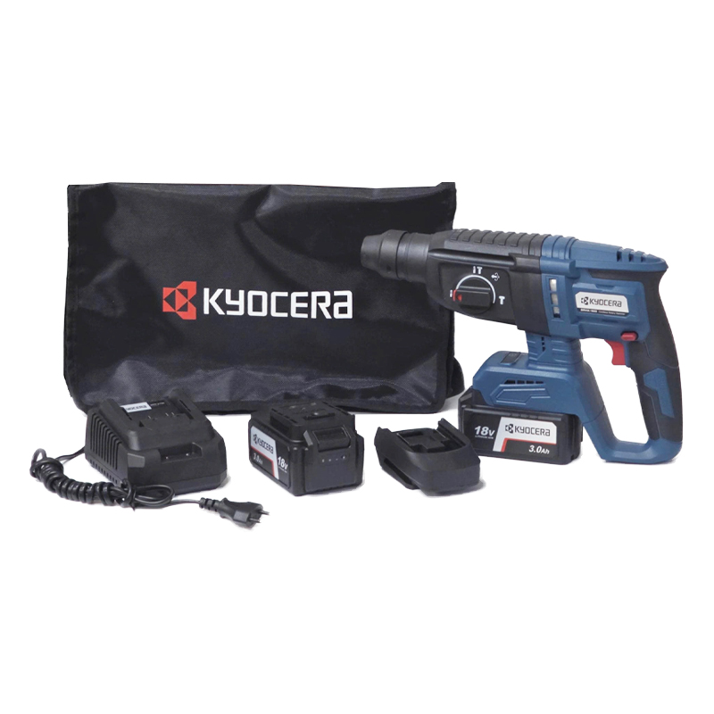 Máy khoan búa 3 chức năng dùng pin 18V Kyocera BRHX-1800 (2 Pin 3.0Ah & 1 Sạc)