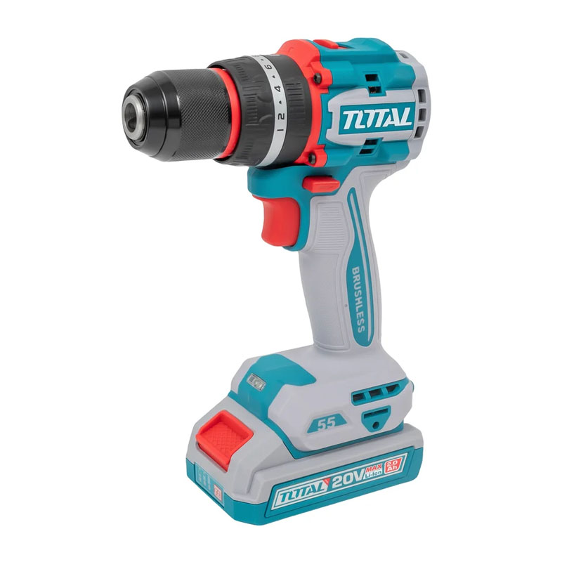 Máy khoan động lực dùng pin 20V Total TIDLI20558  (2 Pin 2.0Ah, 1 Sạc)
