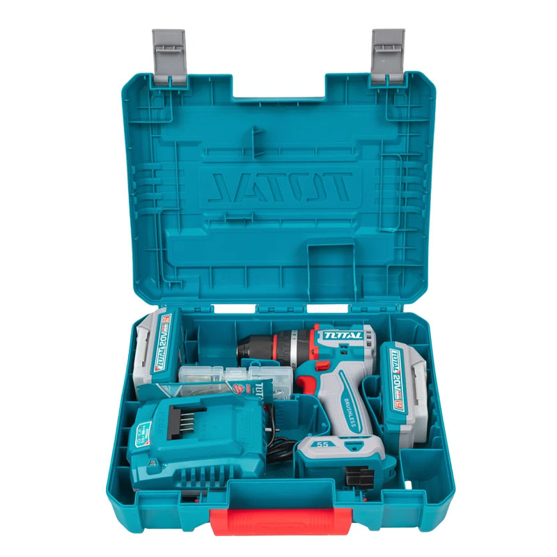 Máy khoan động lực dùng pin 20V Total TIDLI20558  (2 Pin 2.0Ah, 1 Sạc)