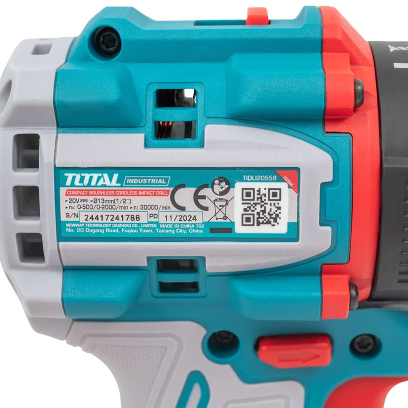 Máy khoan động lực dùng pin 20V Total TIDLI20558  (2 Pin 2.0Ah, 1 Sạc)