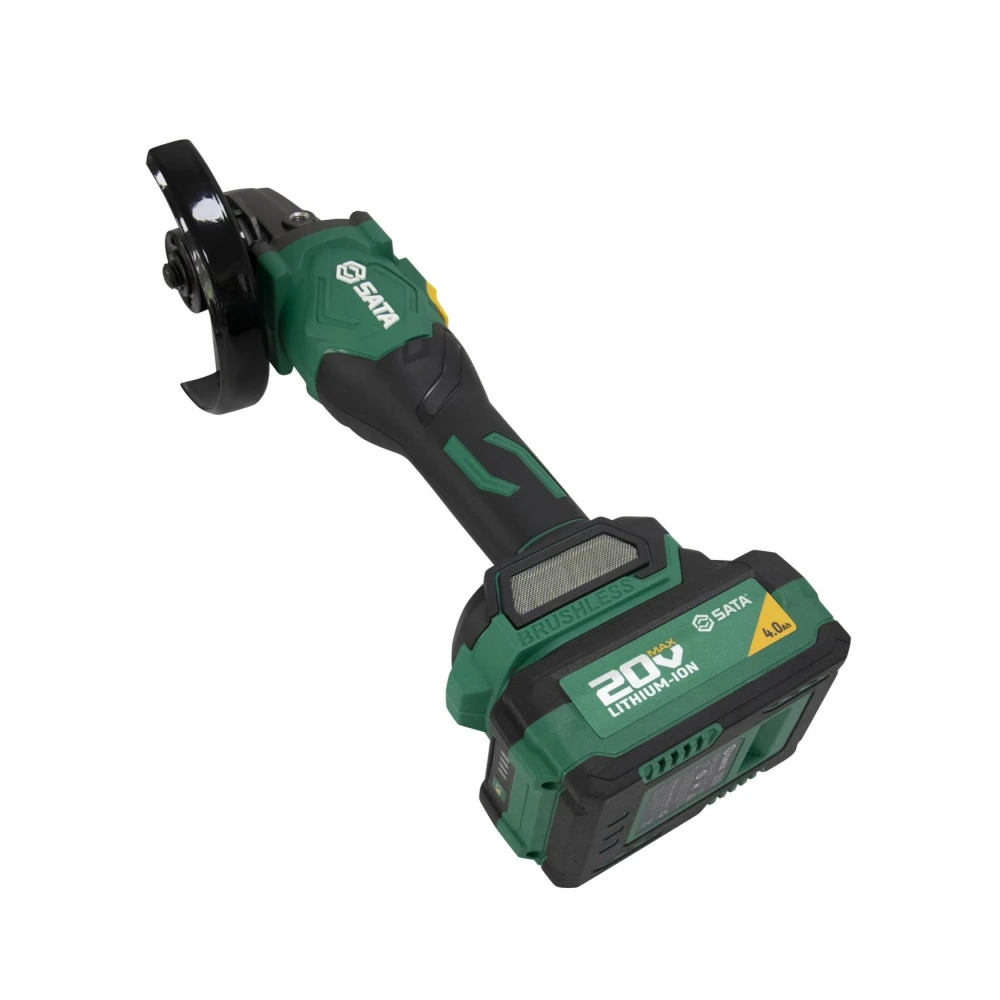 Máy mài góc 125mm dùng pin 20V Sata 151090U (2 Pin 4.0Ah, 1 Sạc)