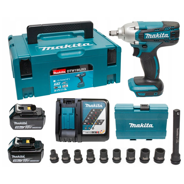 Máy siết bu lông Makita DTW190JX3 dùng pin (12.7MM) (18V)