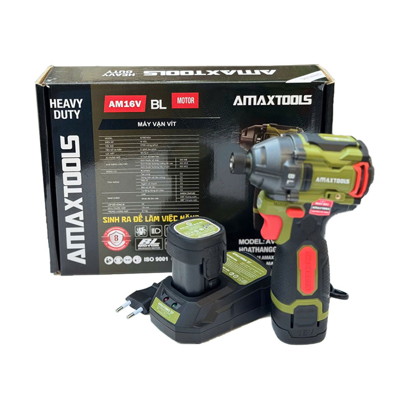 Máy vặn vít dùng pin 16V Amaxtools AV18514SA (2 Pin 2.0Ah, 1 Sạc)
