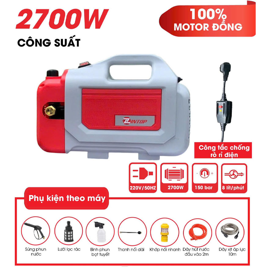 Máy xịt rửa áp lực 2700W Lintop LTW-2700