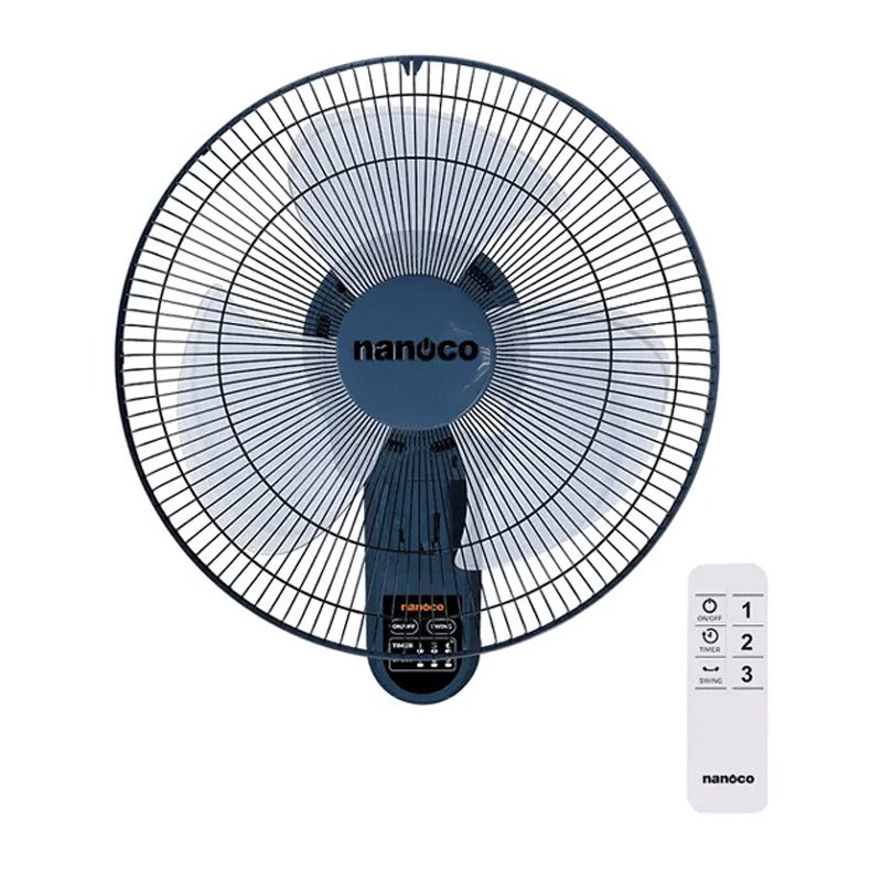 Quạt treo tường 47W Nanoco NWF1612RC-BL (Xanh)