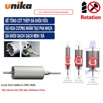 Mũi khoan rút lõi tường 85x135mm Unika ES-R85SDS (SDS Plus)