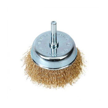 Bàn chải dây uốn 75mm với trục 6.3mm Workpro WP407005