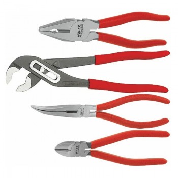 Bộ 4 kìm tay bọc nhựa đỏ Holex 700110 4
