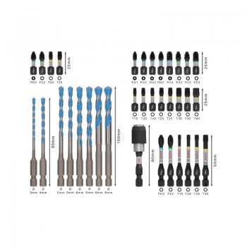 Bộ mũi khoan Hex-9 và mũi vít Pick and Click 35 món (updating) Bosch 2608521U82