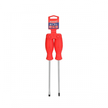 Bộ Tua vít 2 cái gồm (1 cái đầu hoa khế, 1 cái đầu dẹt) thép hợp kim CR-V Workpro WP200500