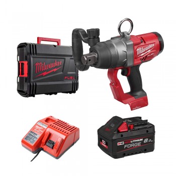 Combo Milwaukee - Máy siết bu lông Milwaukee M18 ONEFHIWF1 + Bộ Sạc 12V-18V + Pin 18V/8.0Ah