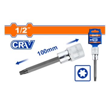 Đầu tuýp 1/2" ra đầu vít lục giác sao dài WadFow WSC5211 T20x100mm