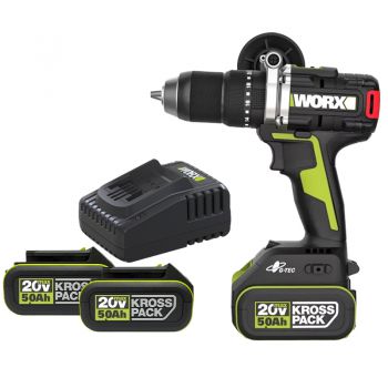 Máy Khoan Động Lực 20V Worx WU377 (2 Pin 5.0Ah & Sạc)