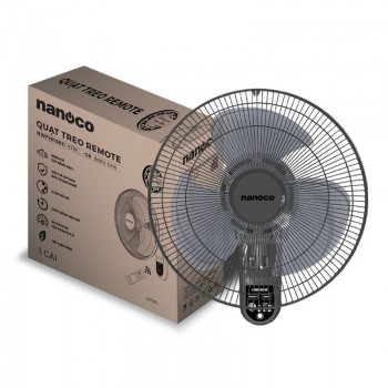 Quạt treo tường 47W Nanoco NWF1615RC-LG (Xám Nhạt)