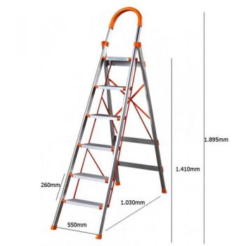Thang nhôm ghế bản to 6 bậc Advindeq ADS-706