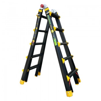 Thang nhôm rút chữ A đa năng Boodoor MS25 (Khóa 3 ngàm)