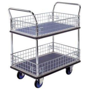 Xe đẩy hàng 2 tầng có lưới bảo vệ Prestar NF-327