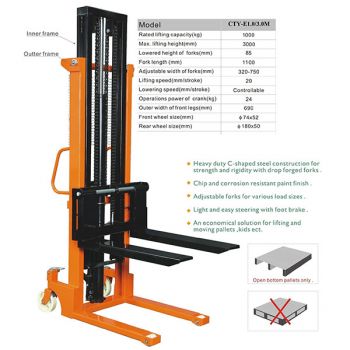 Xe nâng tay cao 1000Kg Niuli CTY-E1.0/3.0M