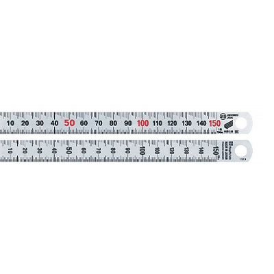 Thước lá thép 150mm (SATIN) rộng 15mm, vạch chia 1mm NIIGATA SEIKI SV-150KD
