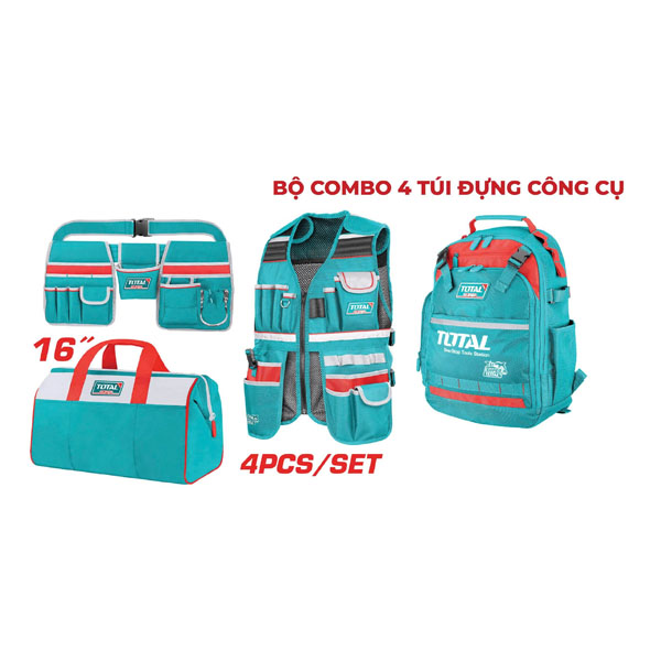 Bộ combo túi, ba lô và áo khoác đựng dụng cụ Total TOS230912