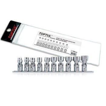 Bộ đầu nối lắt léo 3/8" 10 chi tiết Toptul GAAG1004