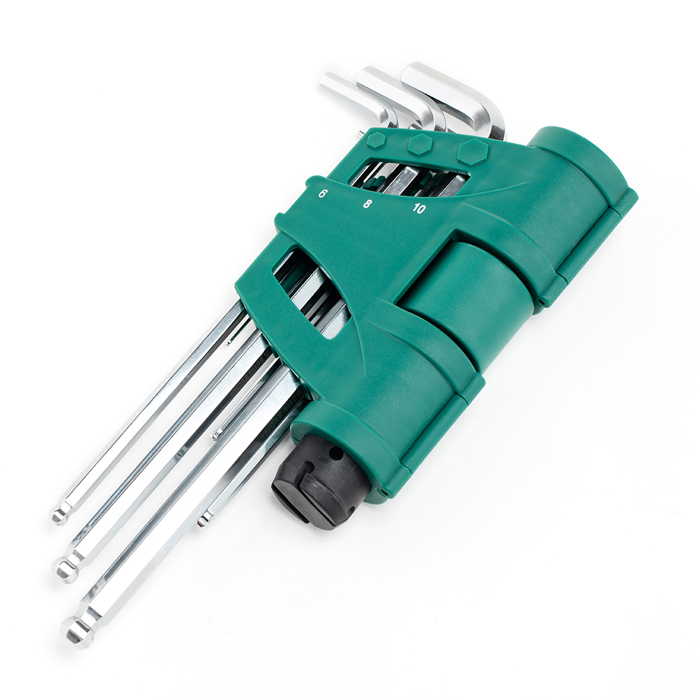 Bộ lục giác bi loại dài 9 chi tiết Sata 09124
