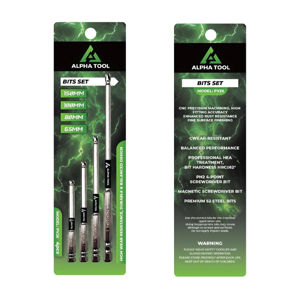Bộ mũi vít bake 4 cái PH2 Alpha Tool PV26