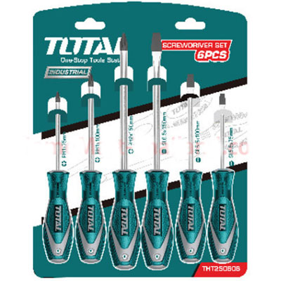 Bộ tuốc nơ vít (tô vít) 6 chi tiết Total THT250606