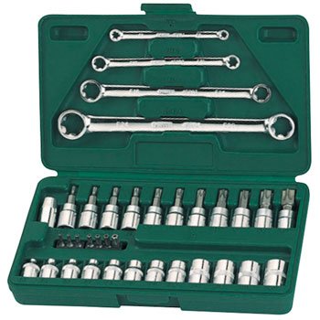 Bộ tuýp 1/4" & 3/8" 35 chi tiết SATA 09010