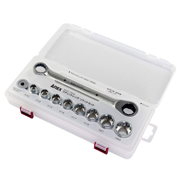 Bộ vặn ốc đa năng gồm cờ lê tự động Anex AOA-19S4