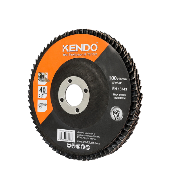 Đĩa nhám xếp Ø100×16mm×60# Kendo 75906041