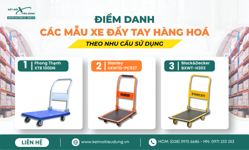 Điểm Danh Các Mẫu Xe Đẩy Tay Hàng Hoá Theo Nhu Cầu Sử Dụng