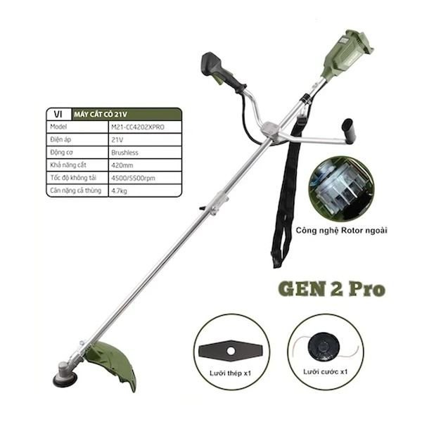 Máy cắt cỏ dùng pin 21V Dekton M21-CC4202XPRO (Chưa Pin & Sạc)