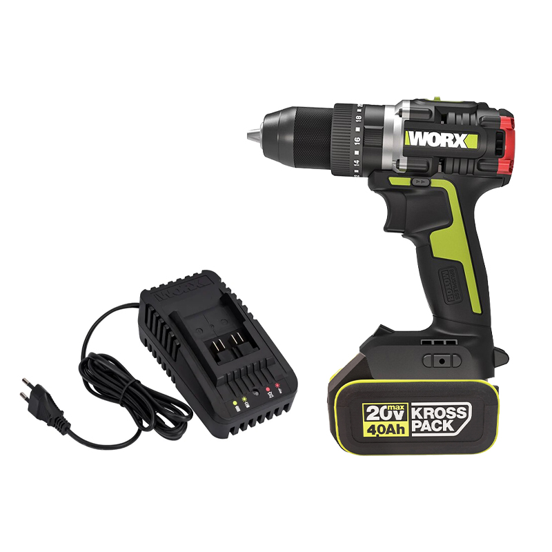 Máy khoan cầm tay 20V Worx WU369.14.2B (Bộ 1 pin 4Ah + 1 sạc)