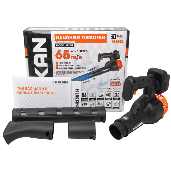 Máy thổi lá dùng pin 21V Hukan G2-F2 (Chưa Pin & Sạc)