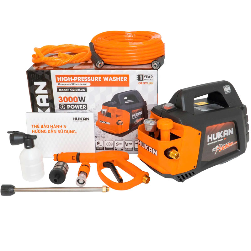 Máy xịt rửa áp lực Hukan G2-R8LUX (Có chỉnh áp)