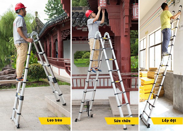 Những trường hợp không nên sử dụng thang nhôm chữ A